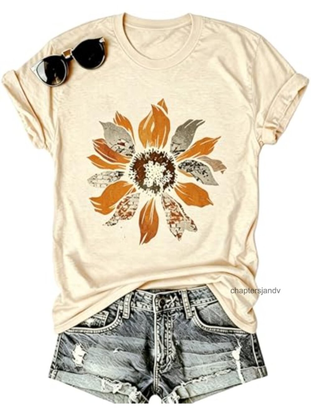 Women's Country Concert Floral Graphic T-Shirt Short Sleeve Boho Summer Tee